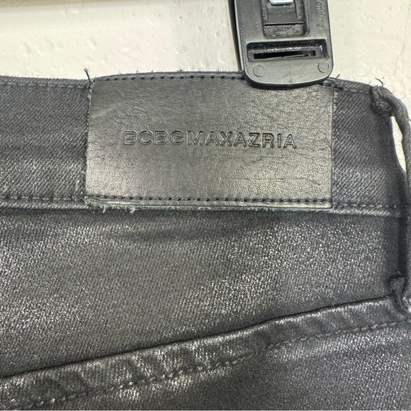 BCBGMaxAzria pants Black size 30 high waisted‎ coated skinny dressy Jeans - Picture 8 of 9